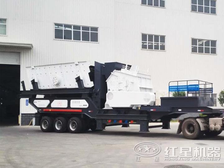 反擊破移動破碎機、二段破碎粒度均勻，產量高