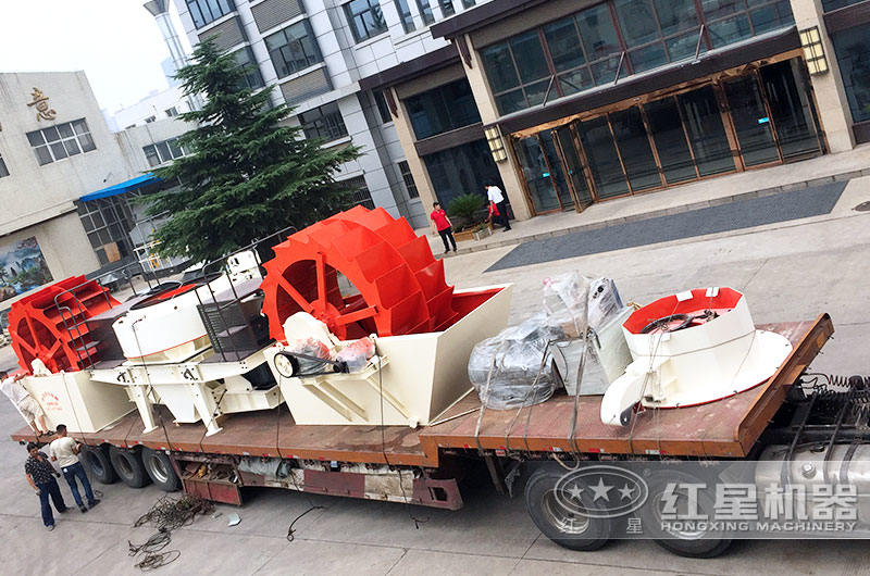 整套石粉制砂、洗沙設備發貨現場