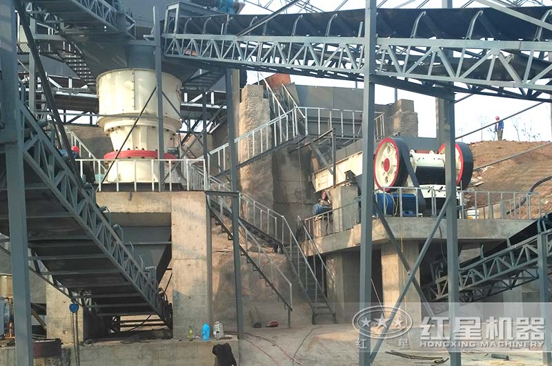 浙江客戶大理石破碎生產現場 浙江客戶大理石破碎生產現場