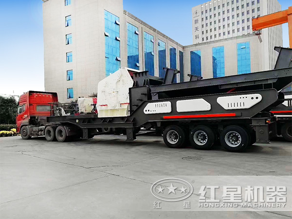 半掛車流動磕石機直接開往客戶現場 半掛車流動磕石機直接開往客戶現場