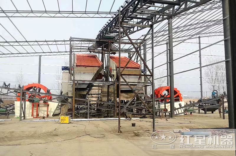 石粉洗砂作業現場圖 石粉洗砂作業現場圖