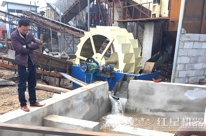 洗砂現場，建設沉淀池