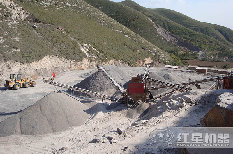 隧道洞渣加工碎石現場 隧道洞渣加工碎石現場